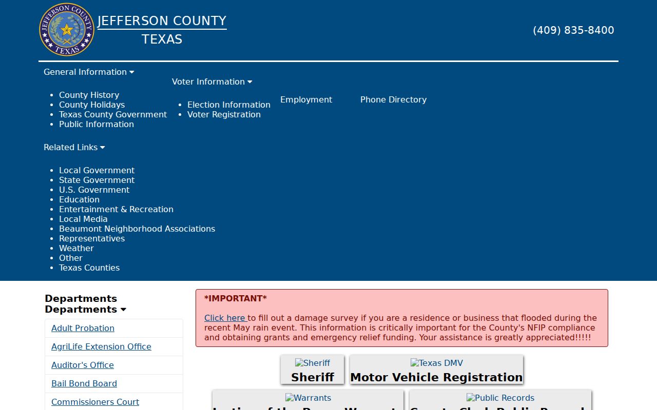 Jefferson County warrant records reference, county courts and JP navigation