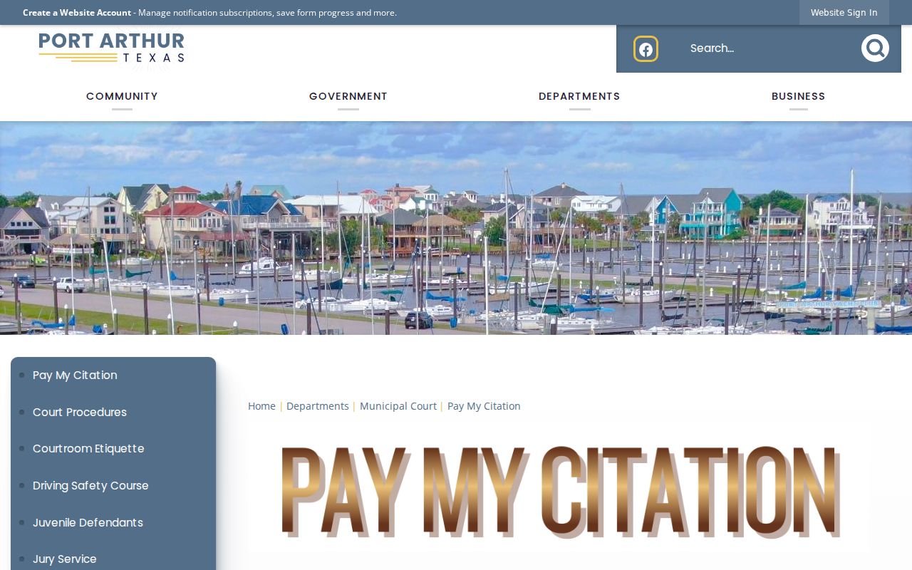 Jefferson County traffic warrant reference, Port Arthur payment methods and receipt guidance